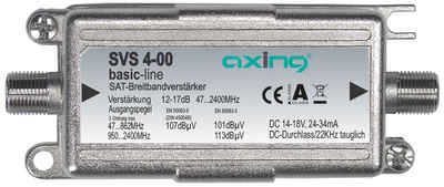 axing Axing SVS 4-00 SAT/Breitband-Inline Verstärker Verstärker