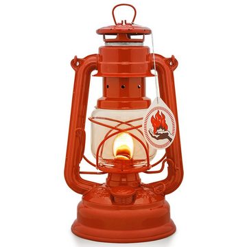 Feuerhand Outdoorkerze Sturmlaterne 276 inkl. Reflektorschirm (Spar-Set, 2-tlg., 1 x Lampe + 1 x Schirm), Farbe: Brick Red, pulverbeschichtet
