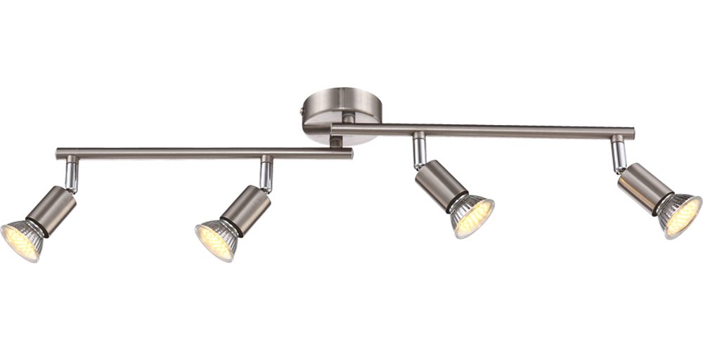 GLOBO LIGHTING Deckenstrahler MATRIX, Leuchtmittel wechselbar, Warmweiß, Deckenspot/beweglich/verchromt/LxBxH: 600x80x160mm