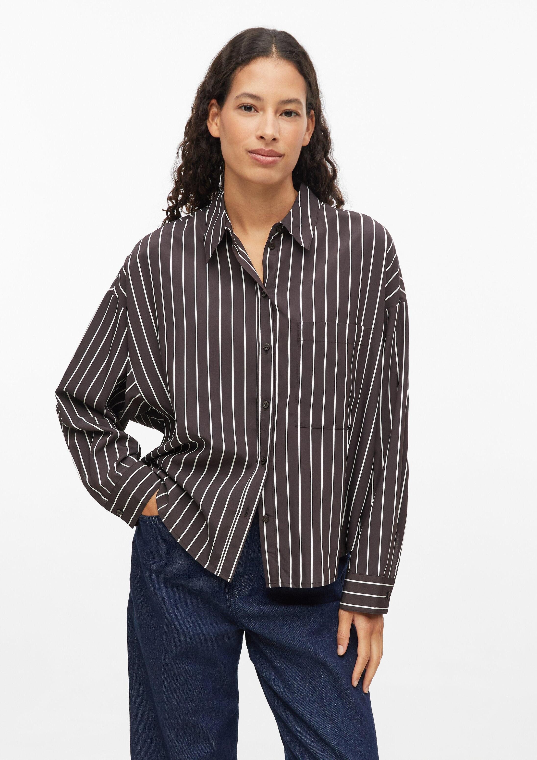 s.Oliver Langarmbluse Bluse s.Oliver x Heidi Klum: Gestreifte Bluse im Relaxed Fit