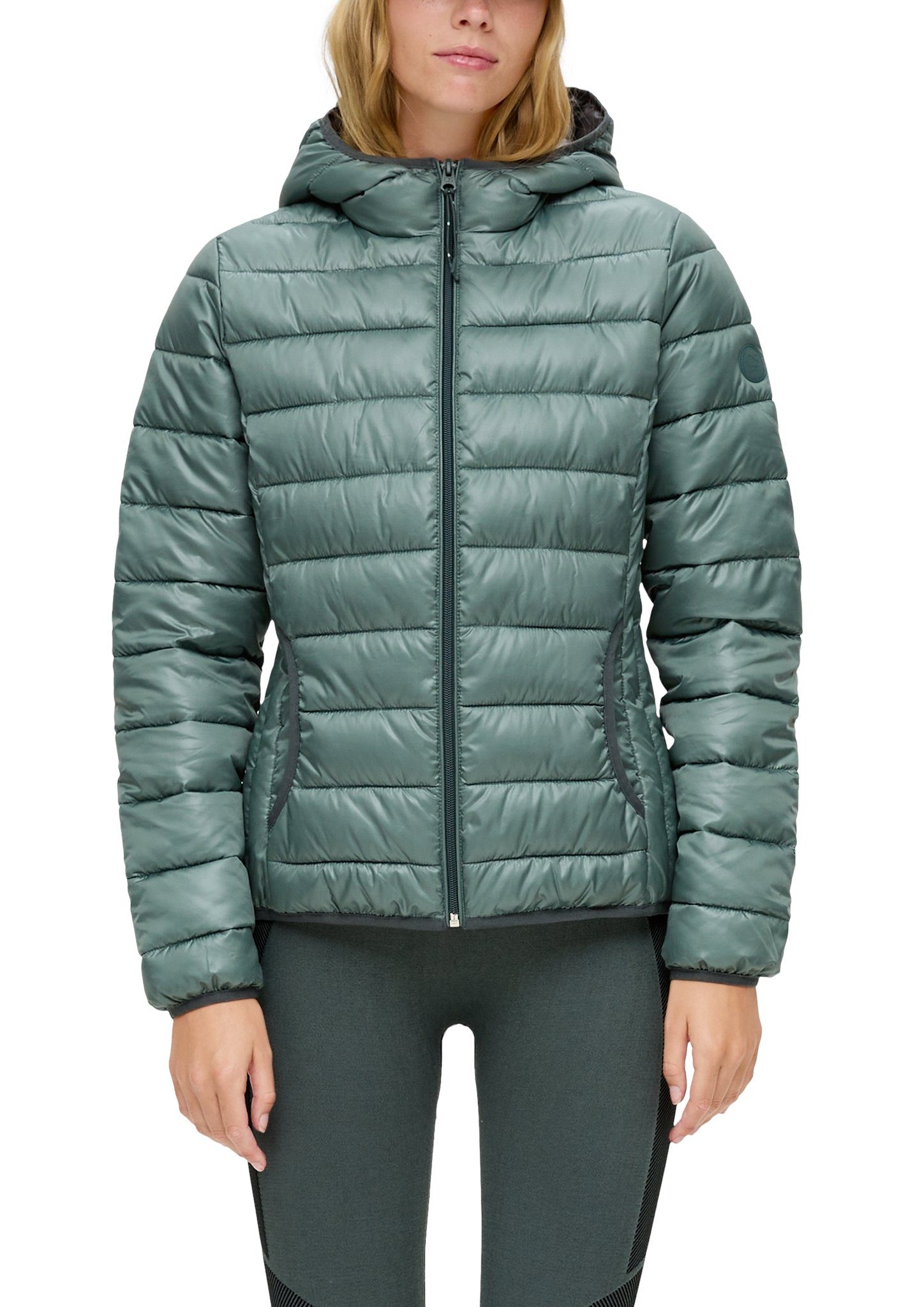 QS Outdoorjacke mit Label-Patch am Ärmel Green Blue