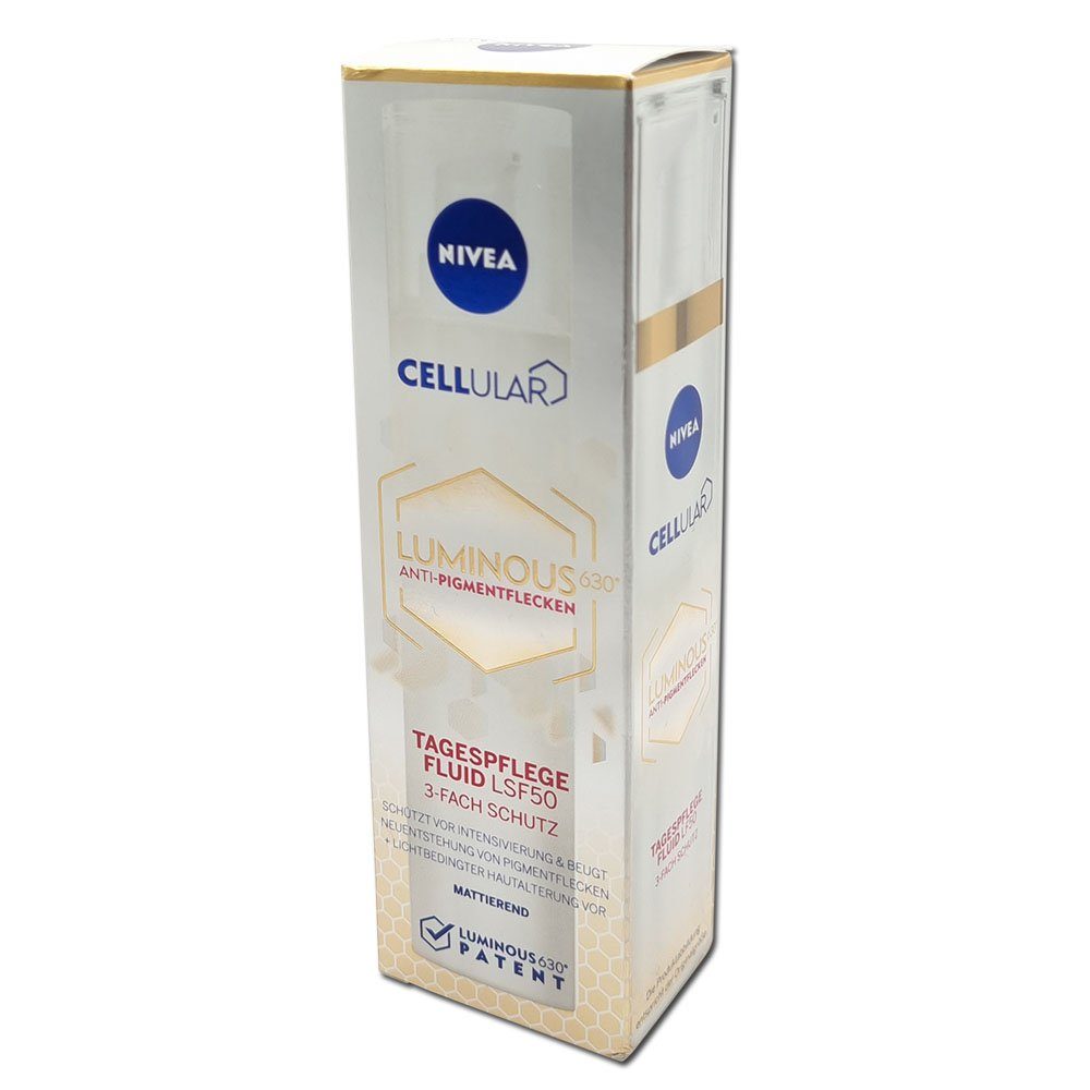 Nivea Anti-Aging-Creme Luminous 630 - Tagespflege Fluid LSF50, 1-tlg.
