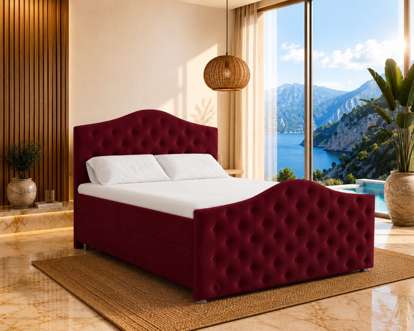 Best for Home Boxspringbett Boxspring bett Stauraum 7-Zonen H3 inkl. 5 cm Topper (Komplettset, 4-St., Komplett-Set inkl. Matratze, Topper & Bettkästen), Boxspringbett mit Bettkasten