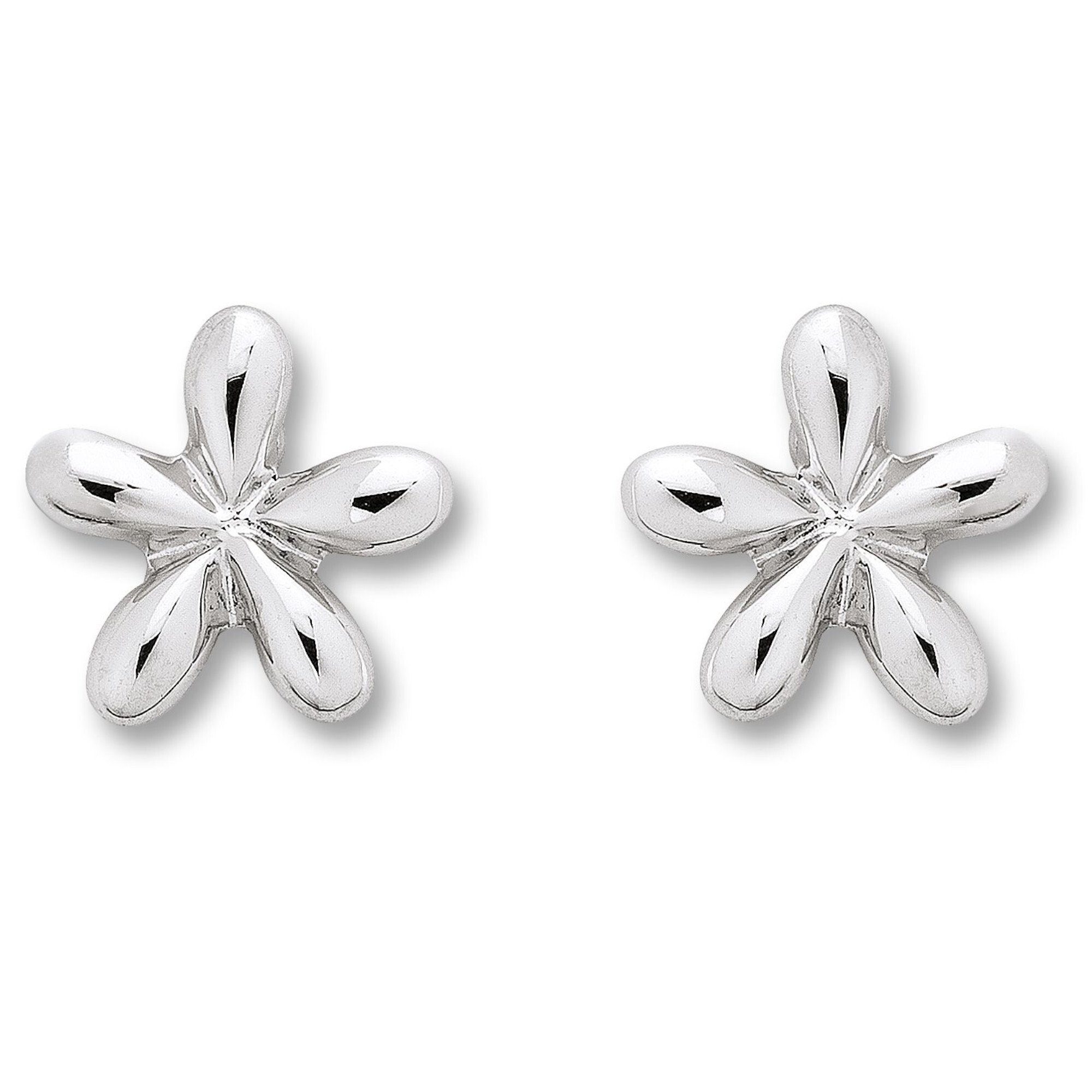 Ohrringe Damen Blume Silber aus 925 ELEMENT Ohrstecker Schmuck Blume Paar Silber, Ohrstecker ONE