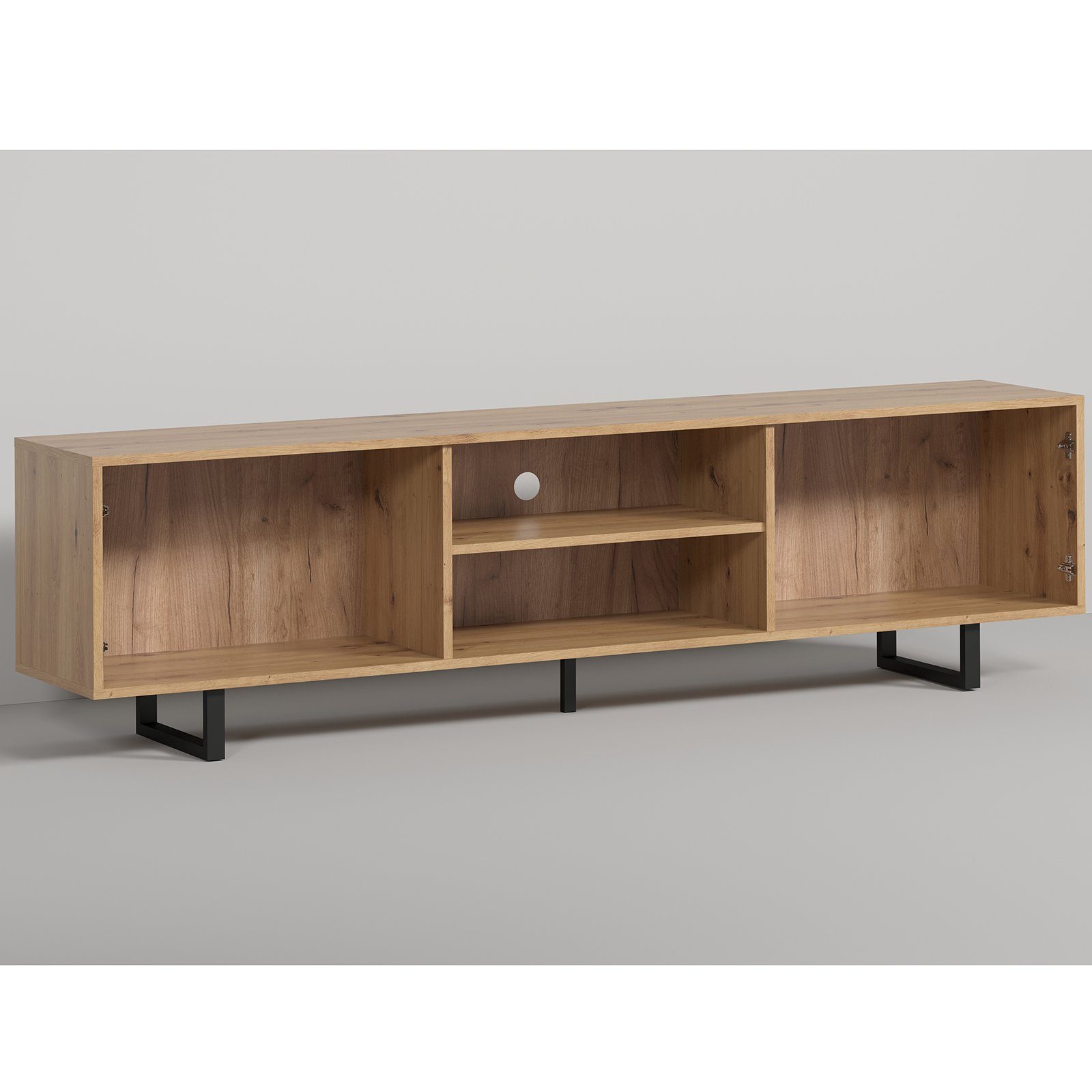 trendteam Lowboard Sentra, TV-Lowboard Fernsehtisch Unterschrank Anrichte Braun 184x52x40cm