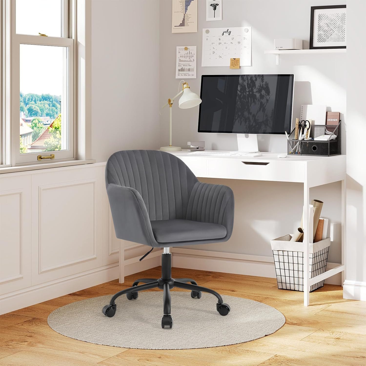 Woltu Schreibtischstuhl, Homeoffice Stuhl mit Rollen, günstig online kaufen