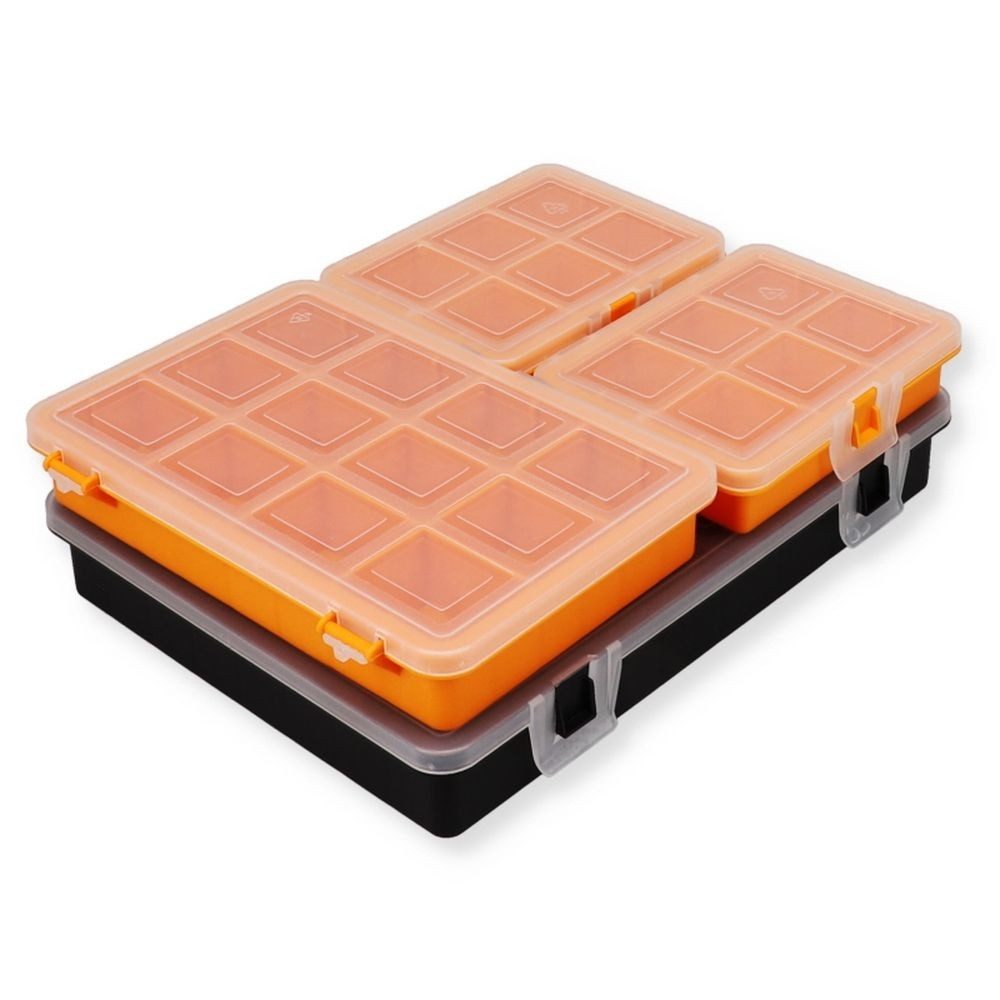 Sortimentskasten 4x Sortimentskasten Schrauben Sortierbox Kleinteile Organizer