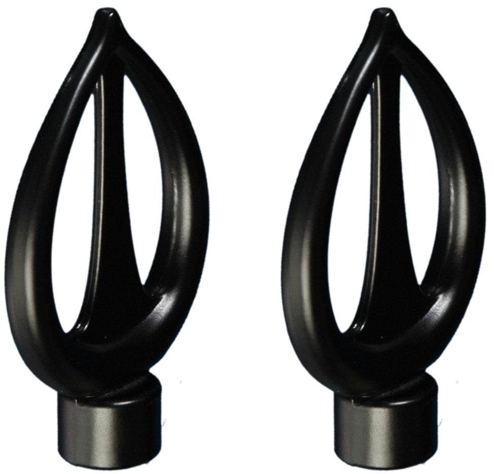 Liedeco Gardinenstangen-Endstück Flamme, Gardinen, (Set, 2-St), günstig online kaufen