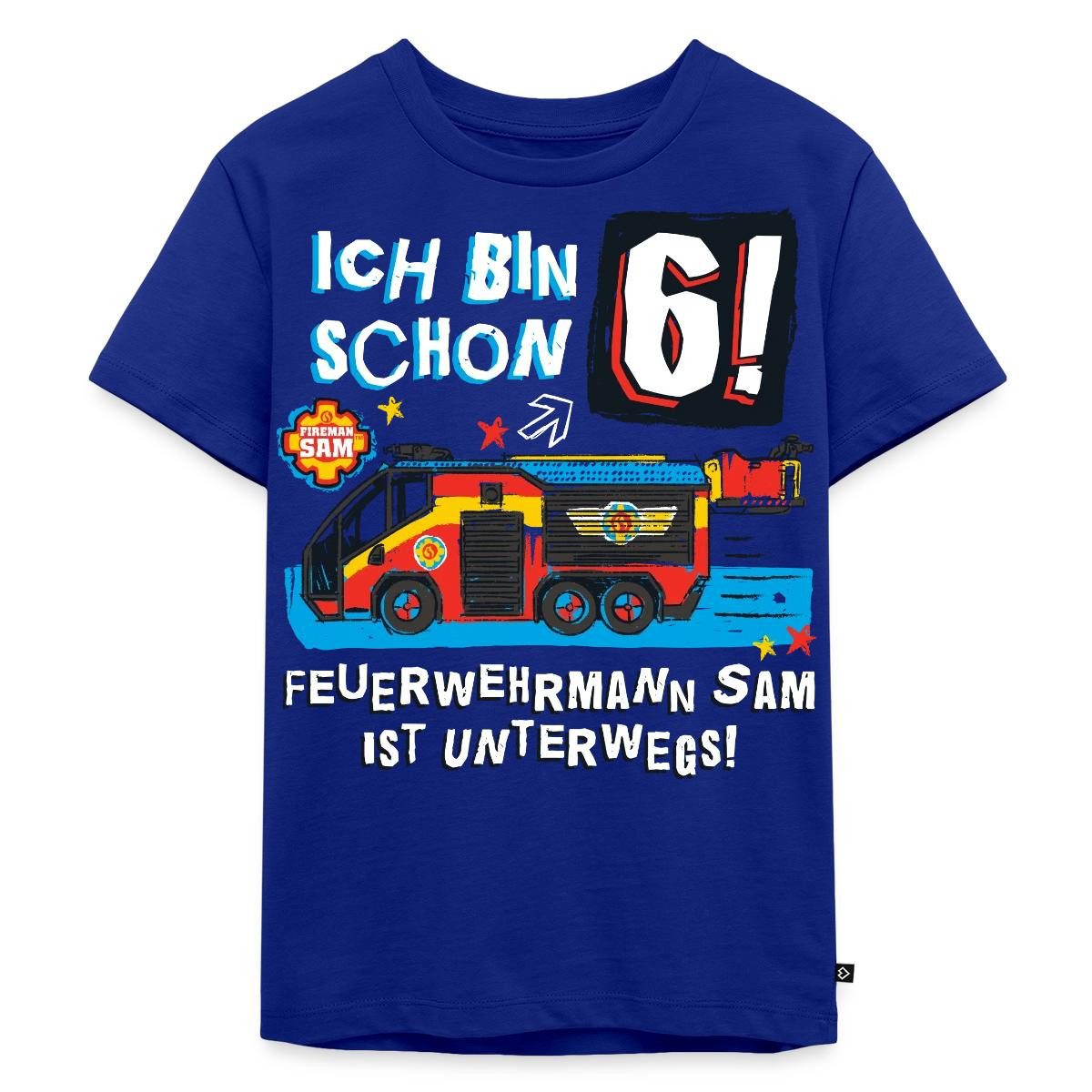 T-Shirt Feuerwehrmann Sam Geburtstagsdesign 6 Jahre Kinder Premium T-Shirt