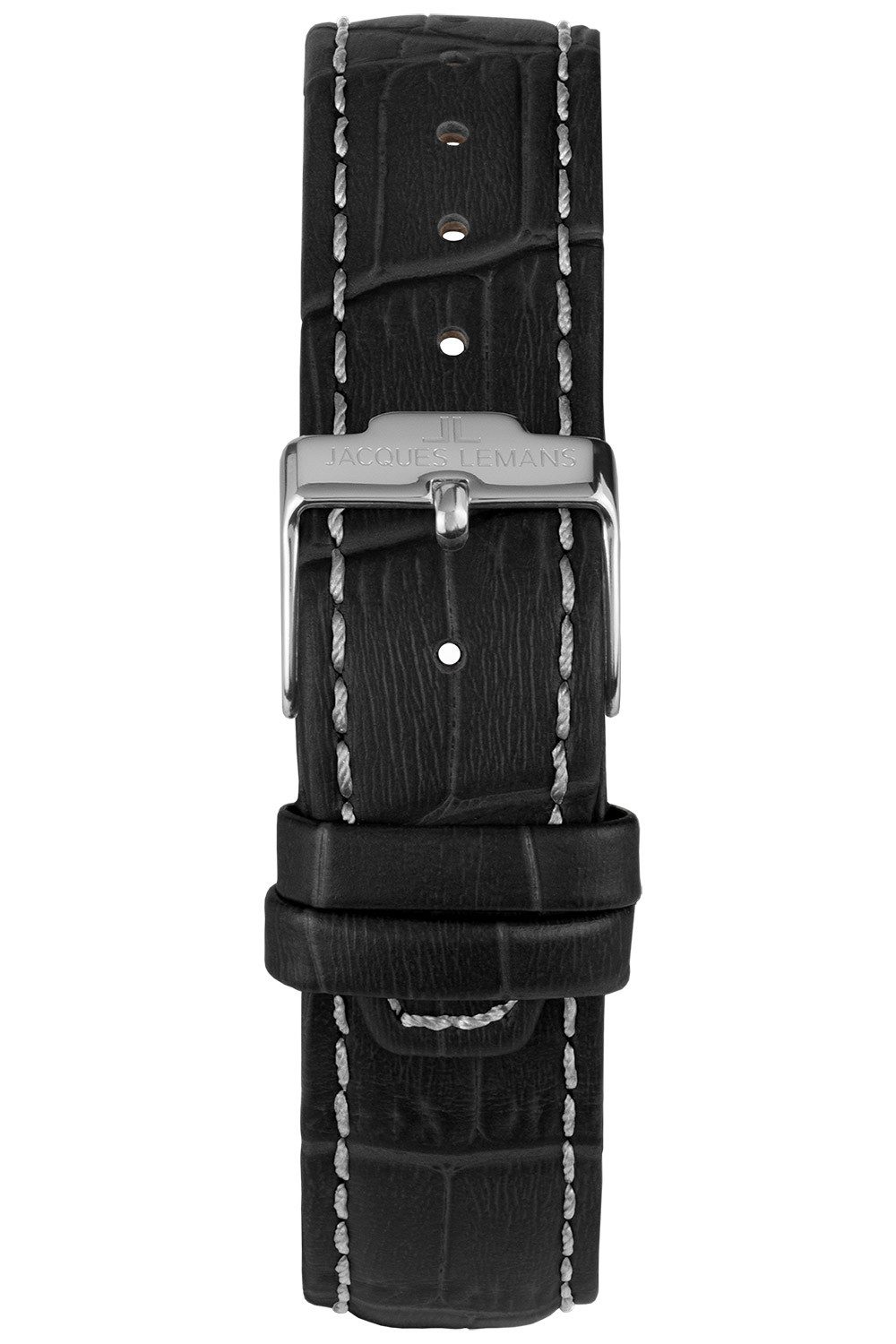 Jacques Lemans Quarzuhr 42-2E, Herrenuhr Chronograph Sport Schwarz/Zweifarbig