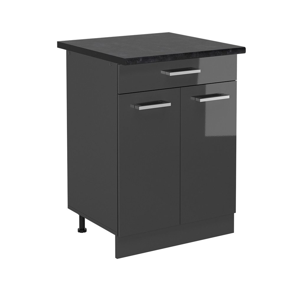 Vicco Unterschrank R-Line, Anthrazit Hochglanz/Anthrazit, 60 günstig online kaufen