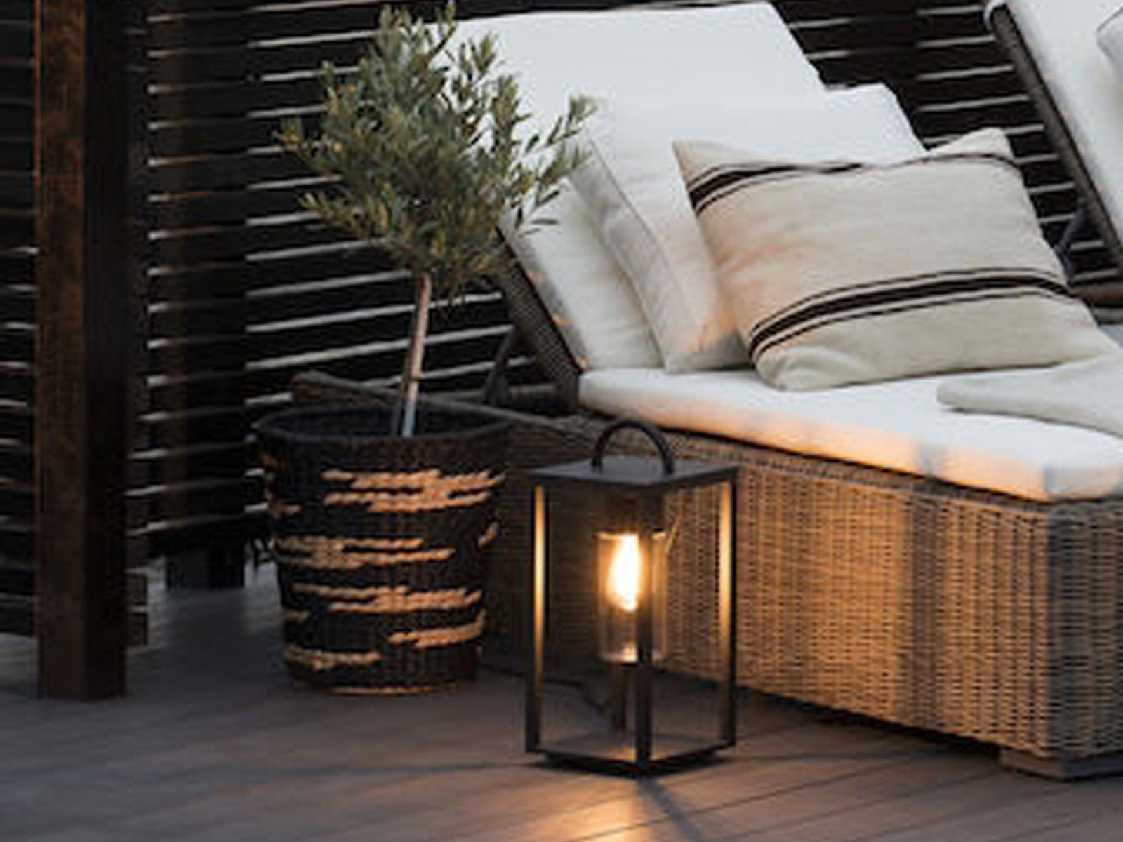 KONSTSMIDE LED Außen-Stehlampe, LED wechselbar, Warmweiß, Bodenlaterne für draußen Garten-laterne Bodenleuchte Schwarz H: 45,5cm