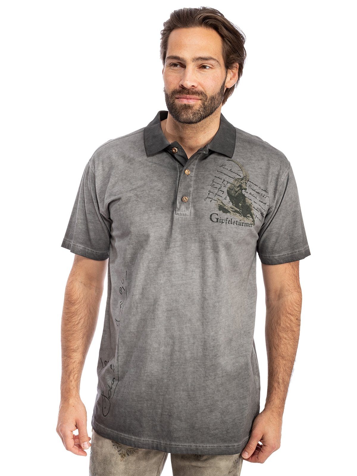WEITENAU T-Shirt Poloshirt Gipfelstürmer anthrazit