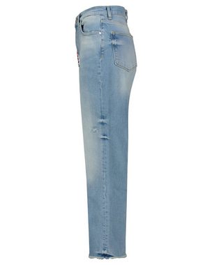 Goldgarn 5-Pocket-Jeans Damen Jeans LINDENHOF Wide Leg (1-tlg)