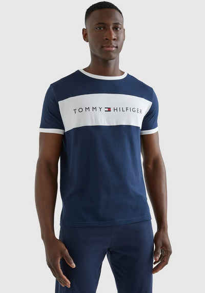 Tommy Hilfiger Underwear Rundhalsshirt »CN SS TEE LOGO FLAG« mit Tommy Hilfiger Logo-Schriftzug im Colorblocking-Dessin