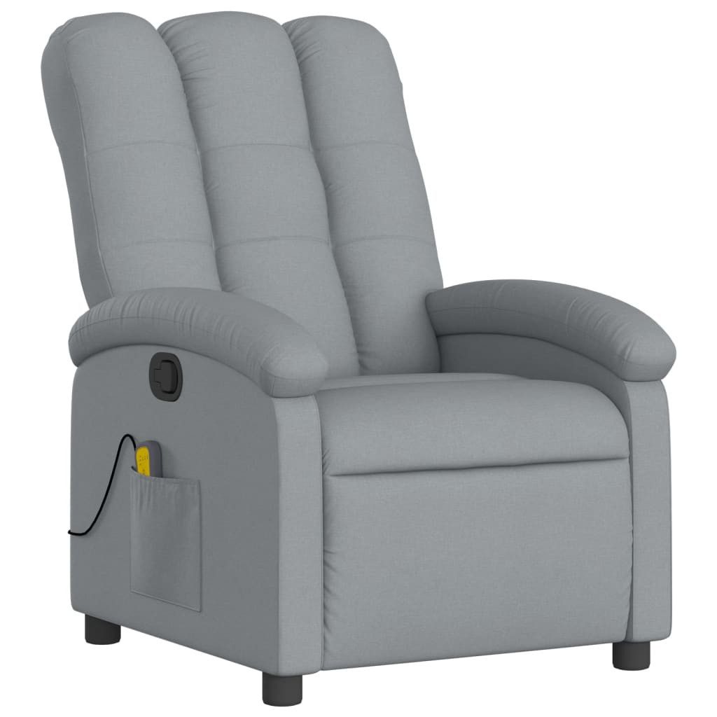 vidaXL Sessel Massage-Relaxsessel, hellgrauer Stoff (1-St) günstig online kaufen