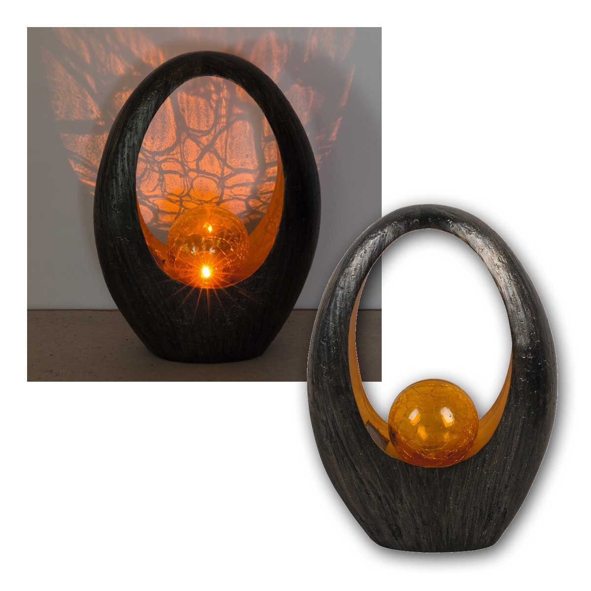 HEITRONIC LED-Leuchte LED Solar Skulptur-Leuchte ARTISTA schwarz