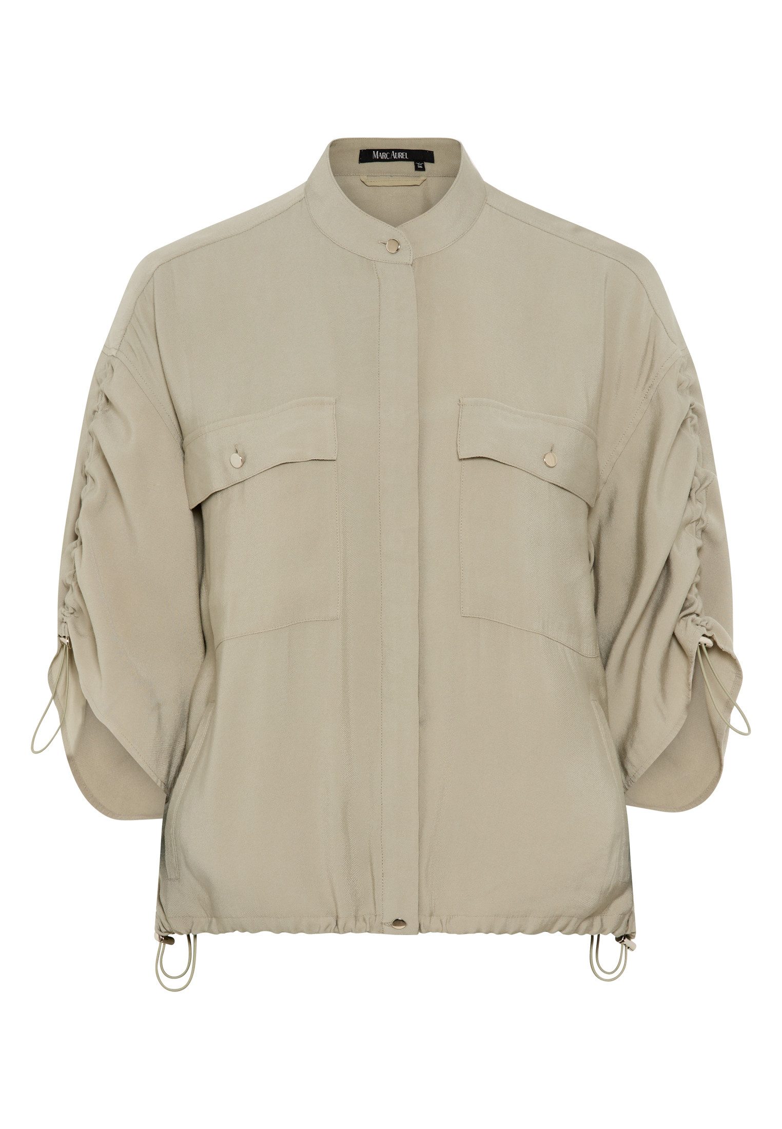 MARC AUREL Cardigan Hemdjacke aus Shiny Twill