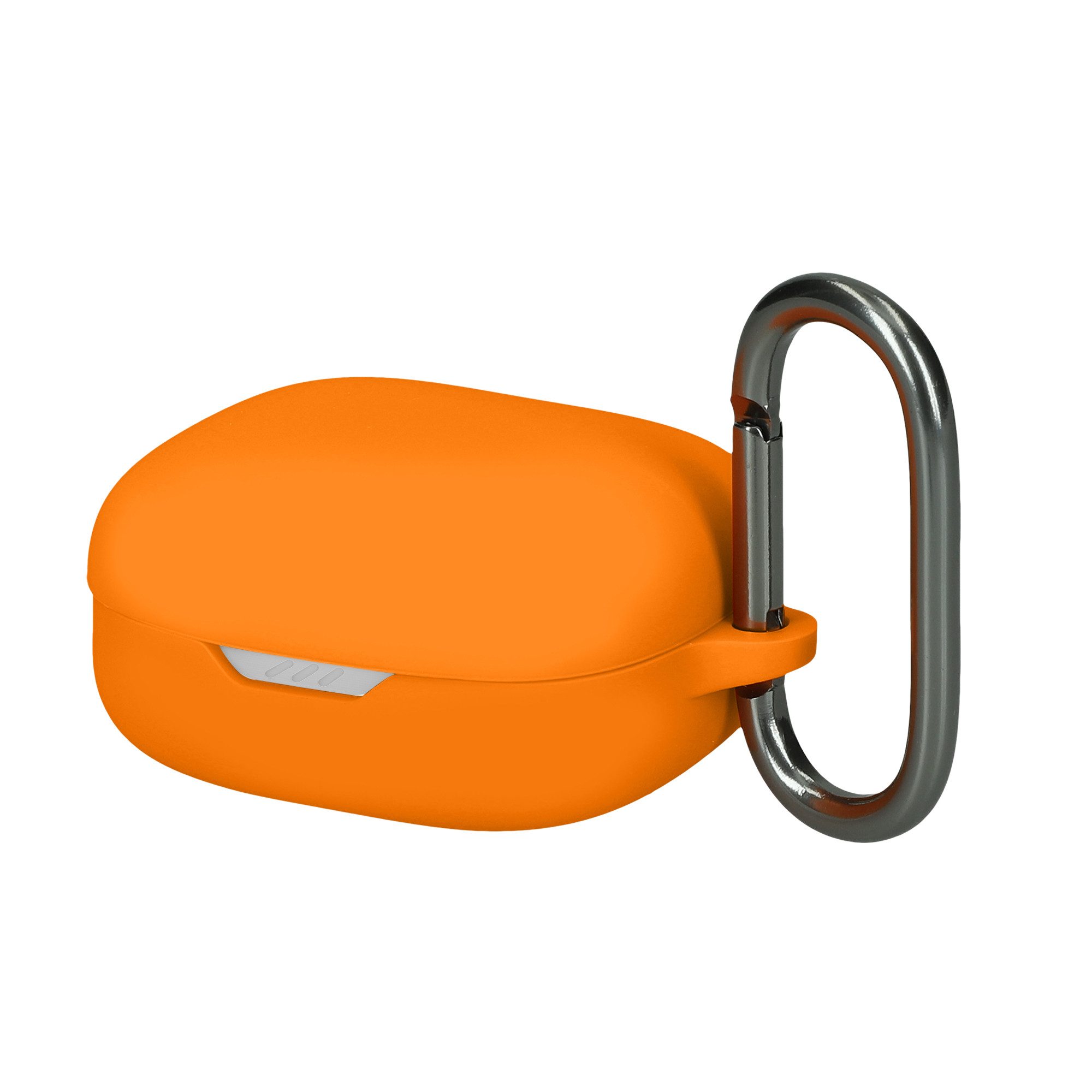 kwmobile Kopfhörer-Schutzhülle Schutzhülle für JBL Wave Flex / Wave Flex 2 Hülle, TPU Silikon Case für Kopfhörer Ladecase stoßfestes Cover mit Karabiner