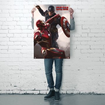 Grupo Erik Poster Captain America Poster Civil War Iron Man & Captain America