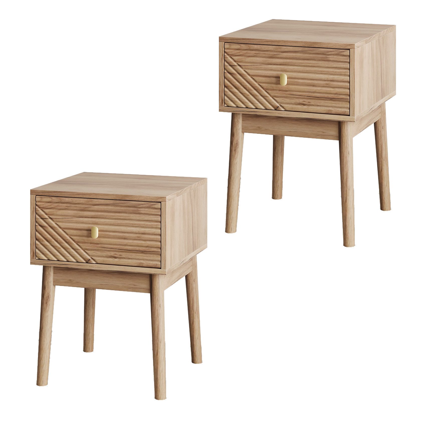 REDOM Nachttisch Kommode,Nightstand (Mid-Century Modern Nussbaum Nachttisch günstig online kaufen