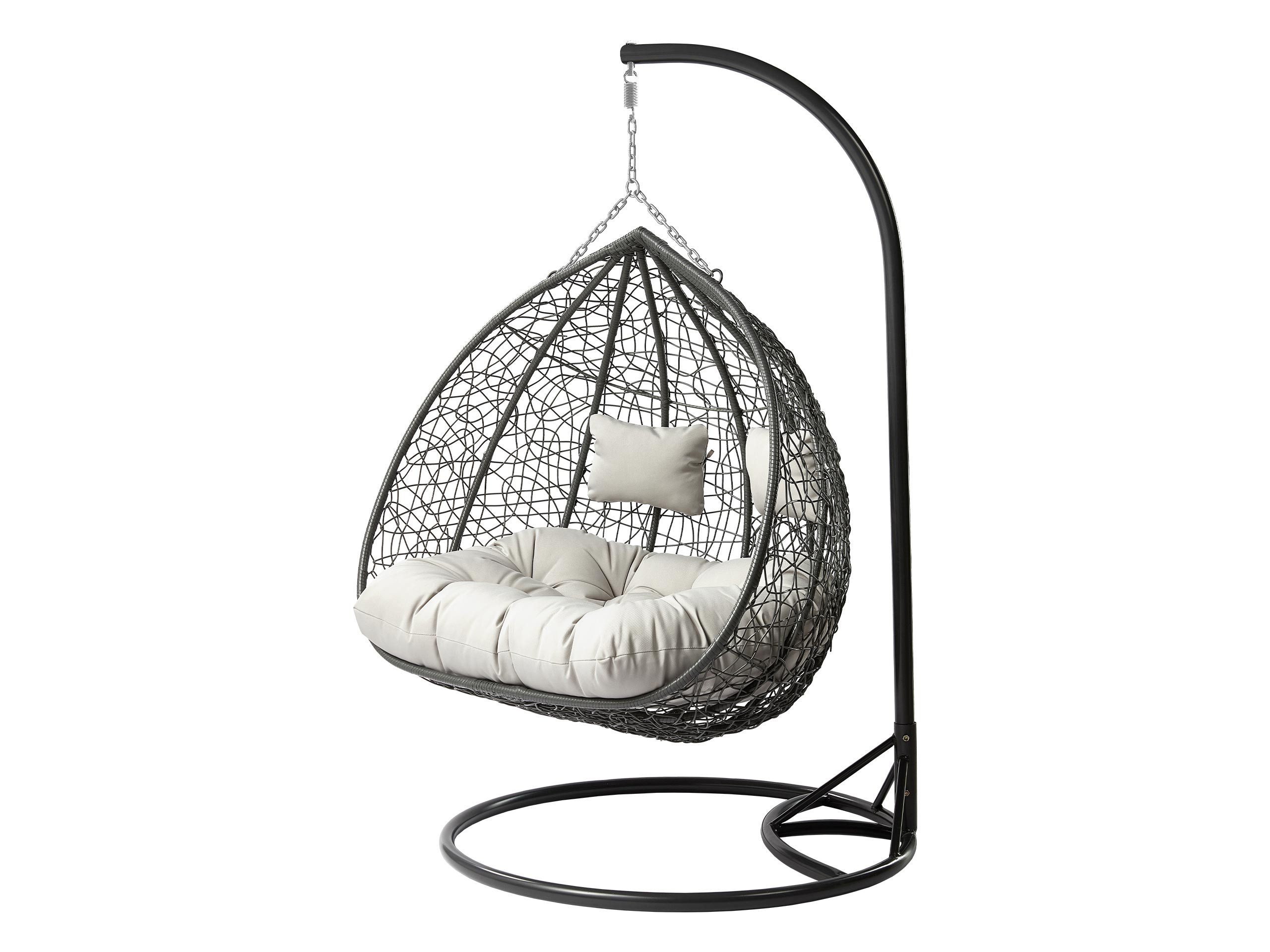 MIRJAN24 Hängesessel Olivia (Korb aus Technorattan, Stahlskelett, Kissen-Set), für zwei Personen