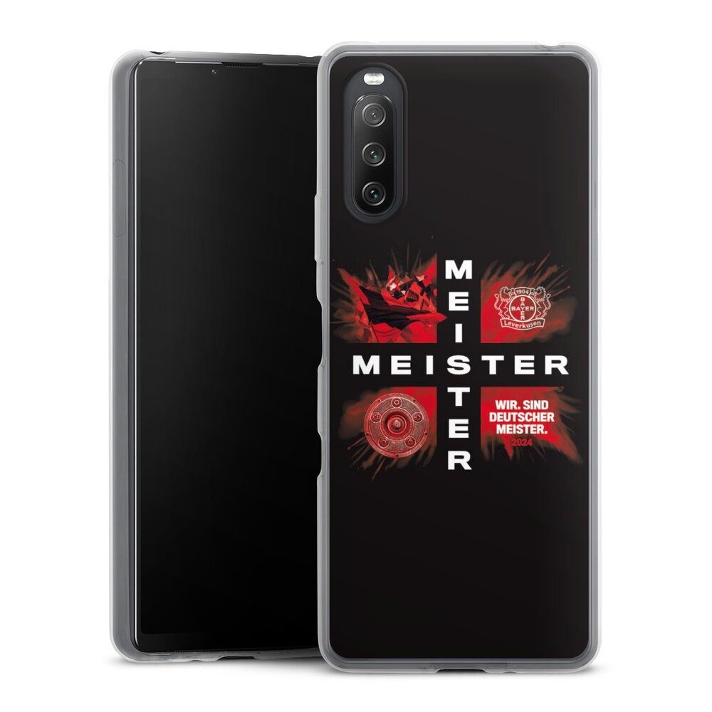 DeinDesign Handyhülle Bayer 04 Leverkusen Meister Offizielles Lizenzprodukt, Sony Xperia 10 III Slim Case Silikon Hülle Ultra Dünn Schutzhülle