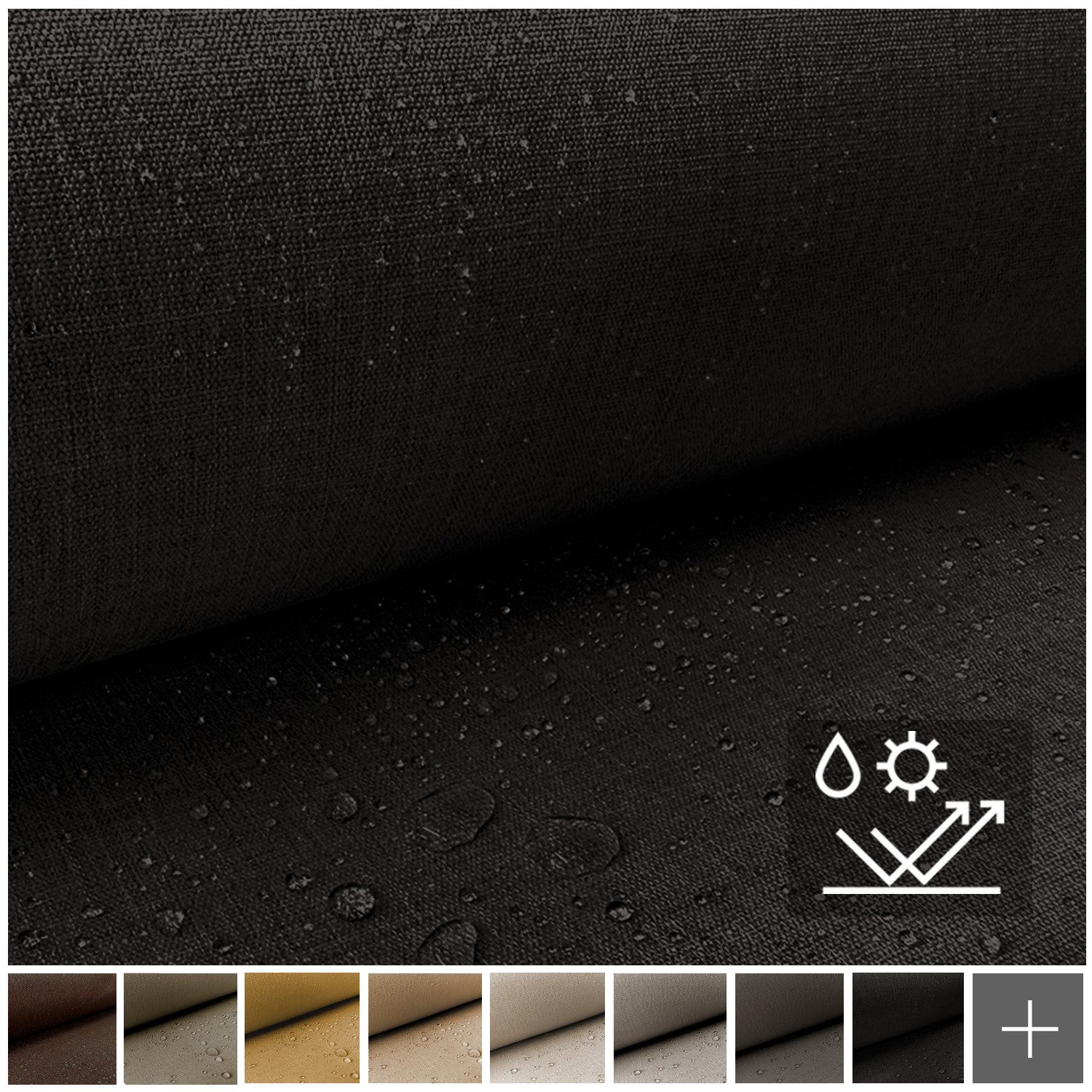 novely® Stoff ILLINOIS B04 Outdoor-Stoff Olefin UV++ Polsterstoff Möbelstoff, UV-beständig, wetterfest, robust, wasserabweisend, Meterware, 1lfm