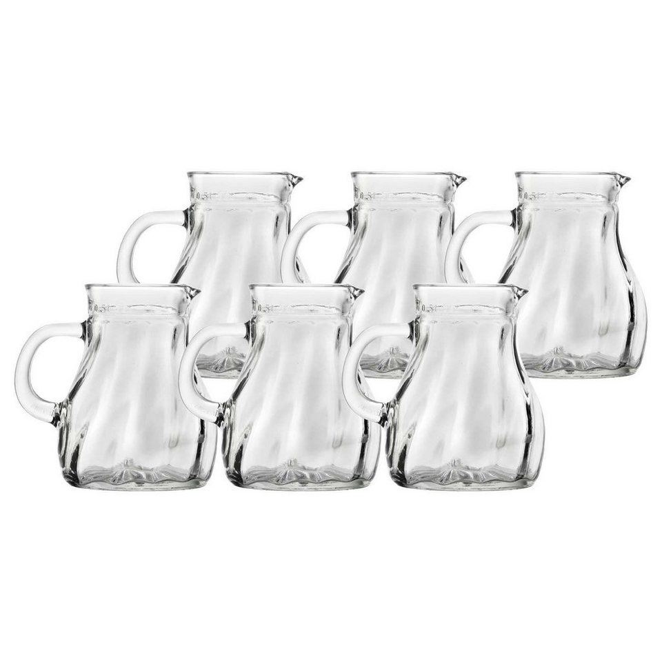 Stölzle Wasserkrug Salzburg Krug 0,5 l 6er Set, (6 Krüge, 6-tlg)