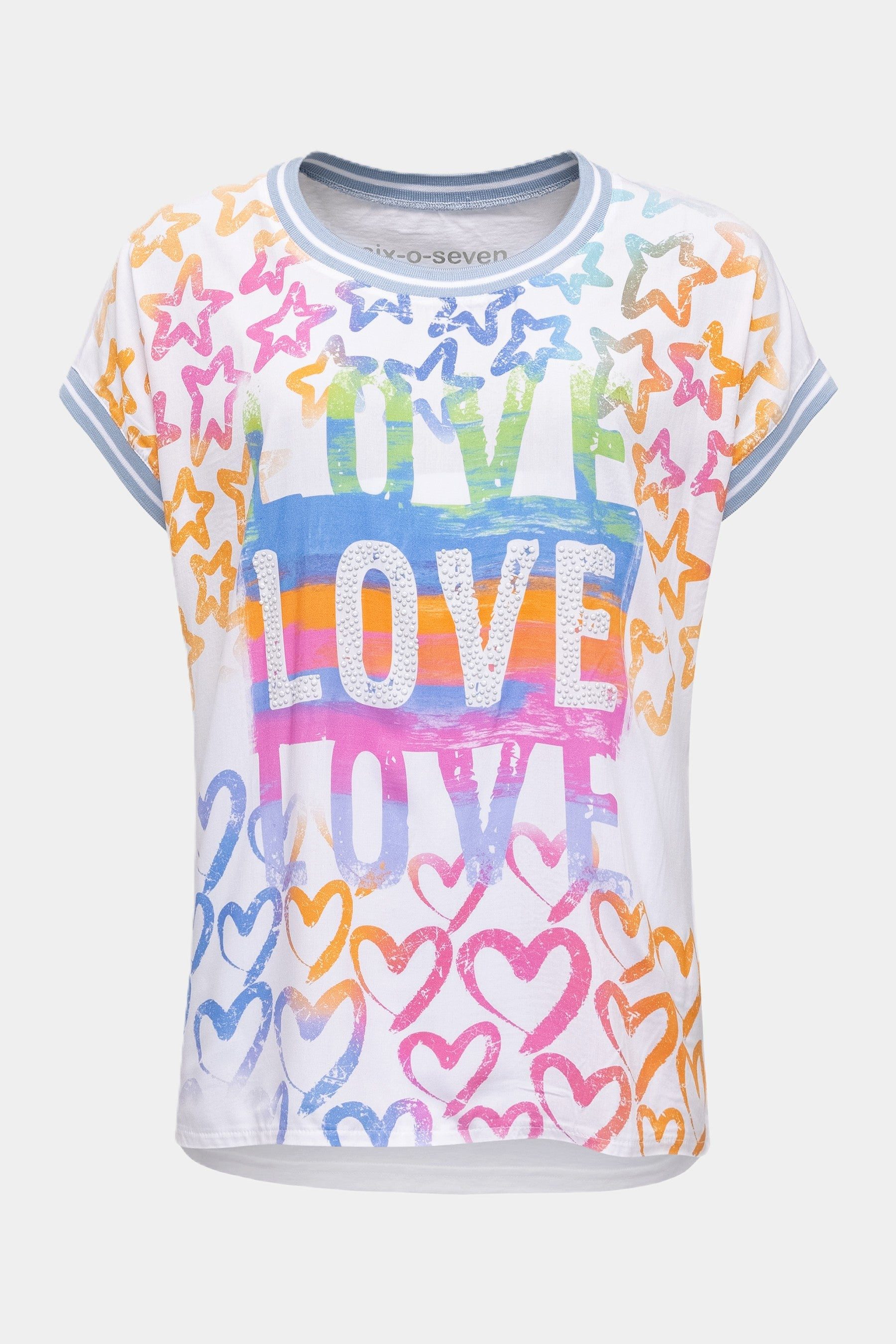 six-o-seven T-Shirt T-Shirt mit plakativem LOVE günstig online kaufen