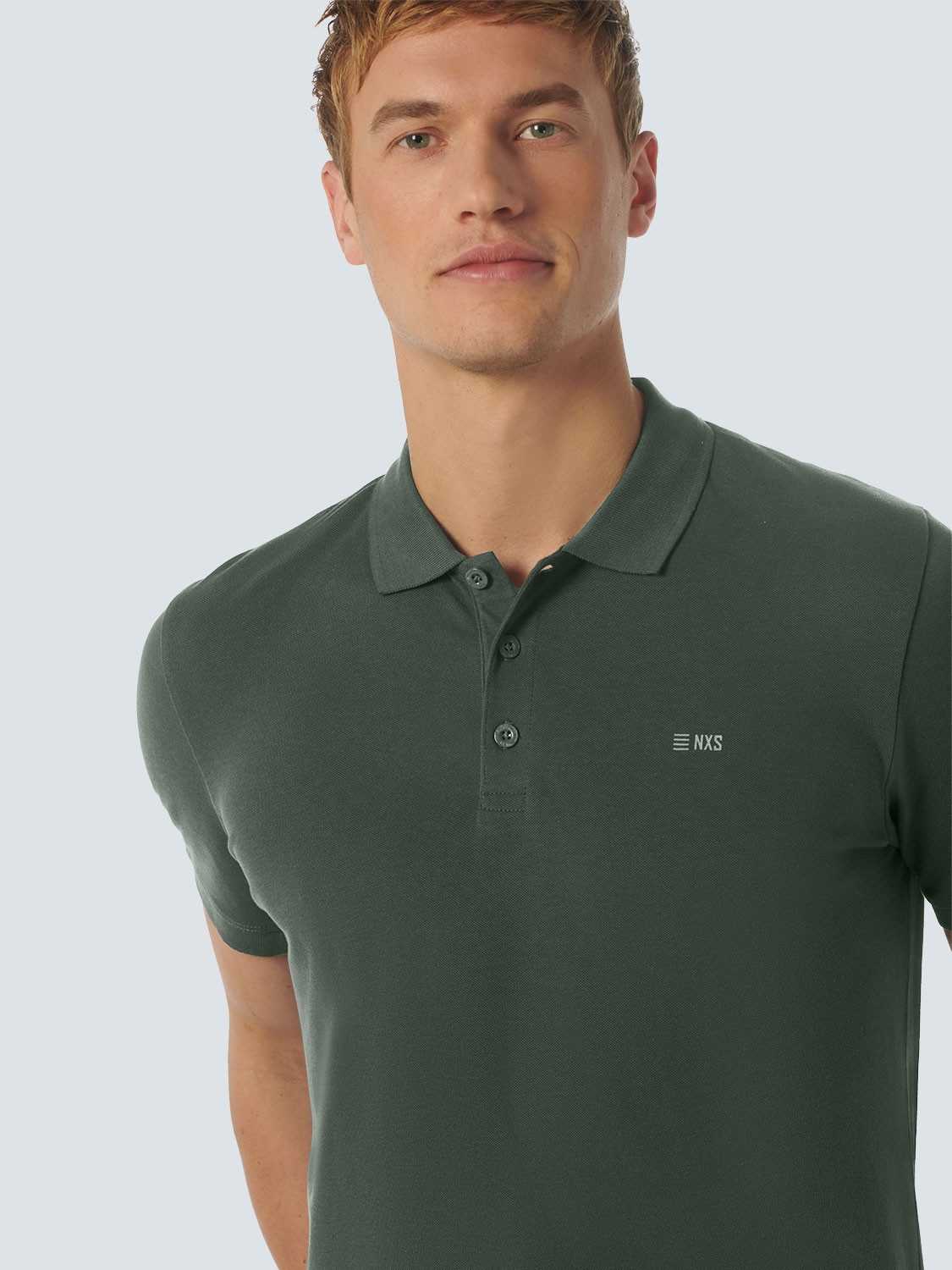 NO EXCESS Poloshirt - kurzarm Poloshirt - Basic Polo - T-Shirt einfarbig - Solid Stretch