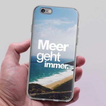 DeinDesign Handyhülle Meer Urlaub Sommer Meer geht immer, Apple iPhone 6 Silikon Hülle Bumper Case Handy Schutzhülle