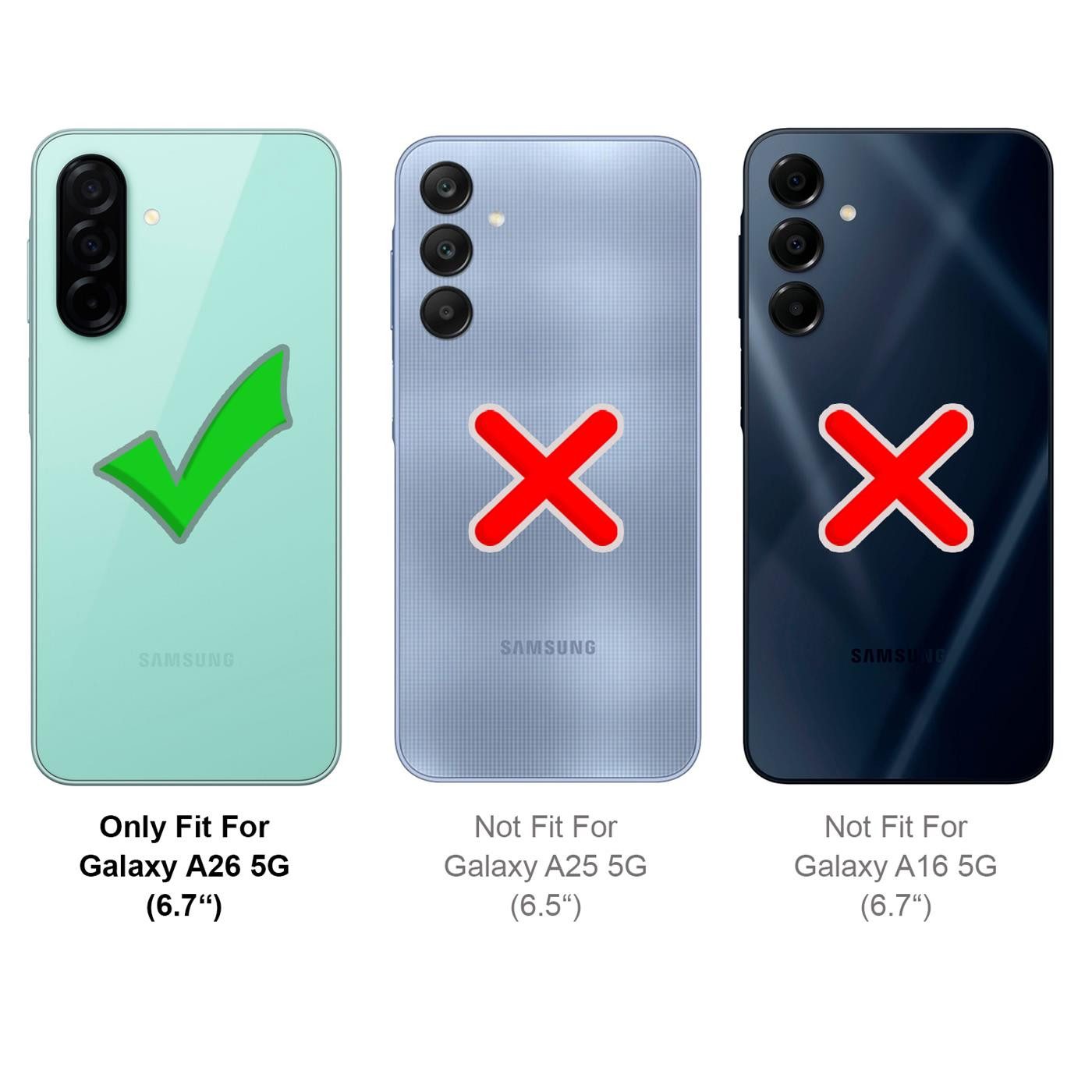CoolGadget Handyhülle Magnet-Hülle für Samsung Galaxy A26 5G Schutzhülle magnetisch 6,7 Zoll, Hülle Matt Stoßfest kompatibel mit QI-Laden Zubehör Kameraschutz Case