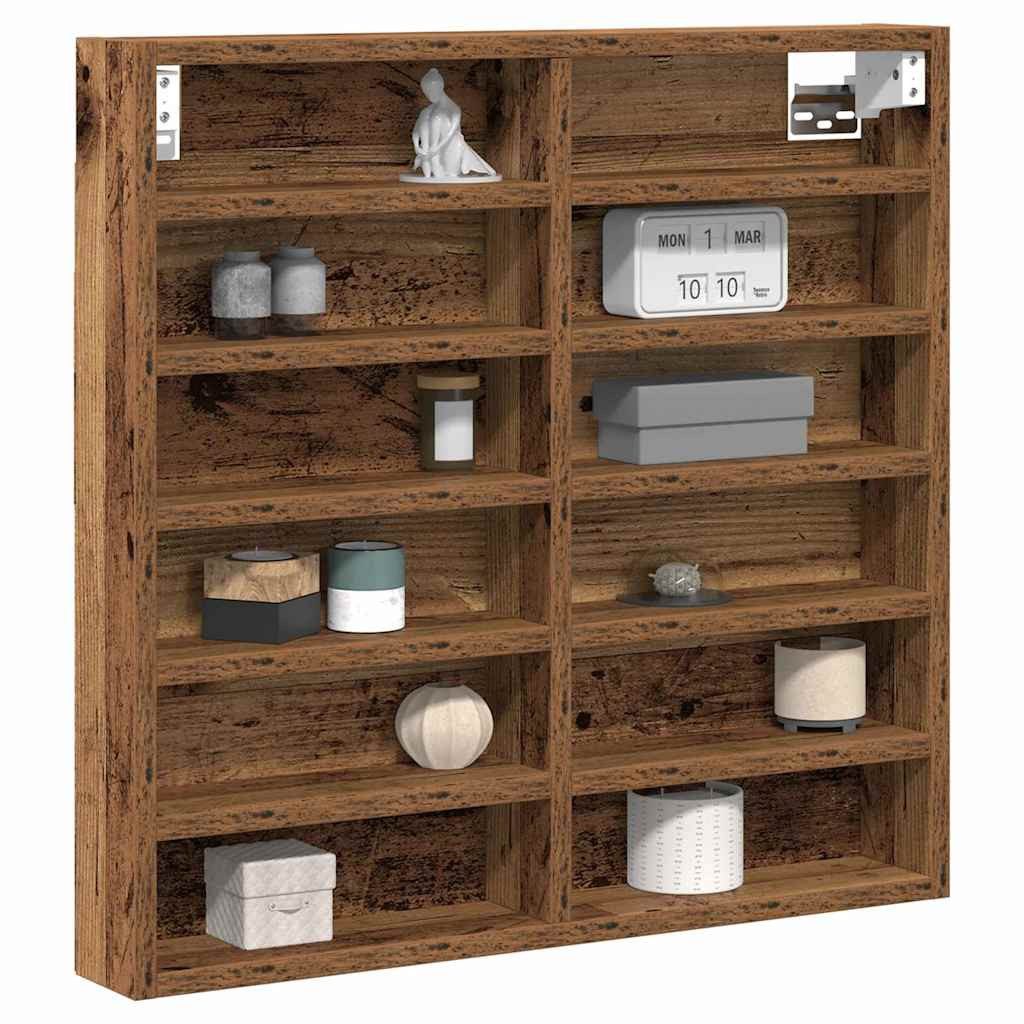 vidaXL Regal Vitrine mit Regal Altholz 60 x 8,5 x 58 cm Holzwerkstoff, 1-tl günstig online kaufen