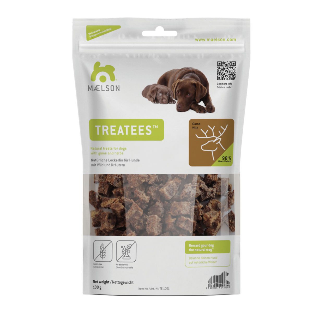 MAELSON Treatees Wild Hundeleckerlis, 100 g, die gesunde Belohnung für Hunde!, Snack für: Hund