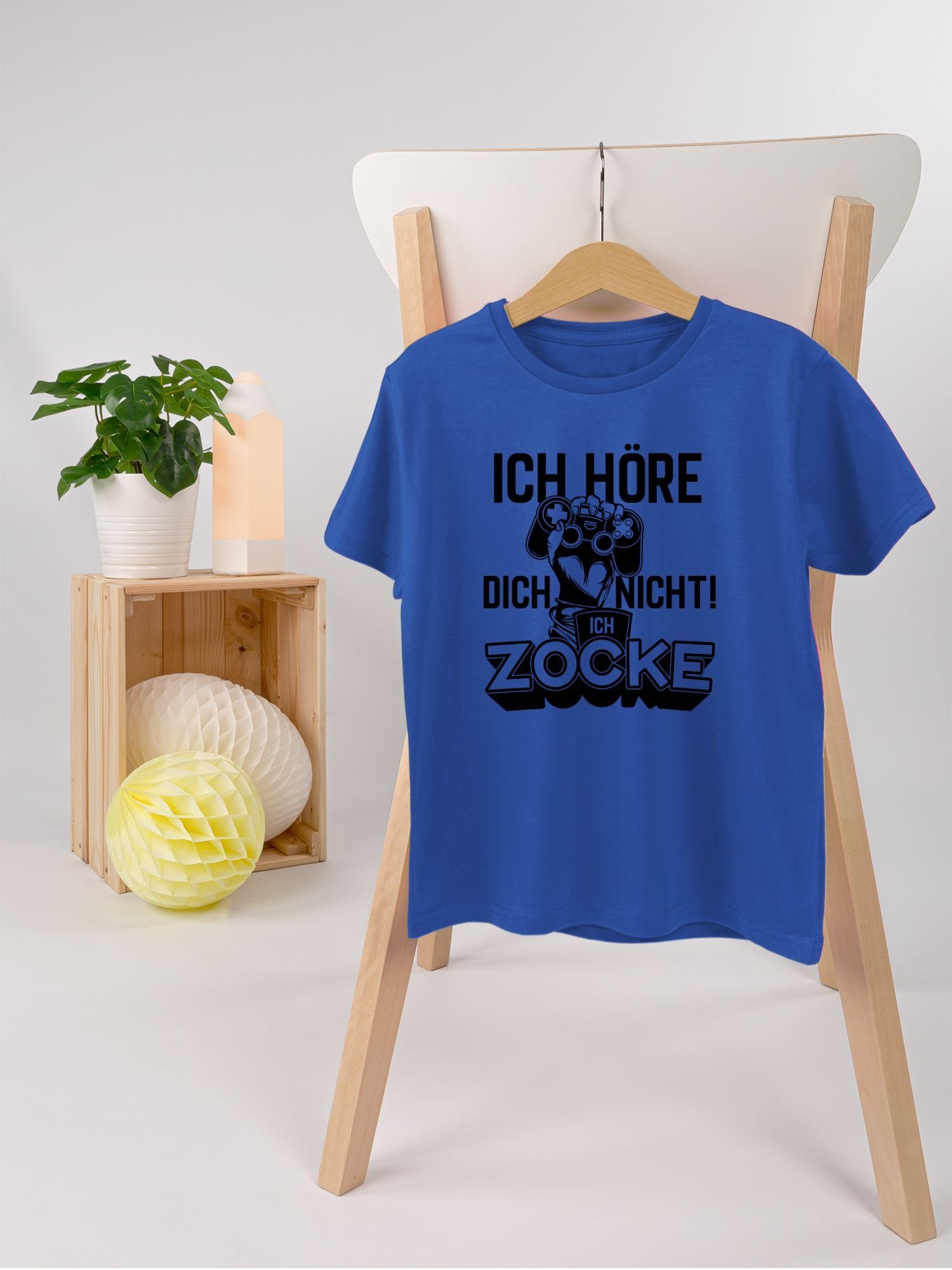 Fun Nerd Ich ich nicht Gamer 1 Kinderkleidung höre Co und - T-Shirt dich Geschenk Royalblau Zocker Geschen Shirtracer zocke