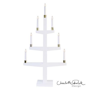 STAR TRADING LED Dekolicht LED Kerzenleuchter Halla, siebenarmig, weiß, 90cm, LED Kerzenleuchter Halla, siebenarmig, weiß, 90cm