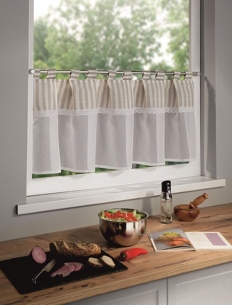 Neusser Collection Gardine Neusser Collection Schlaufenpanneau Serafina grau