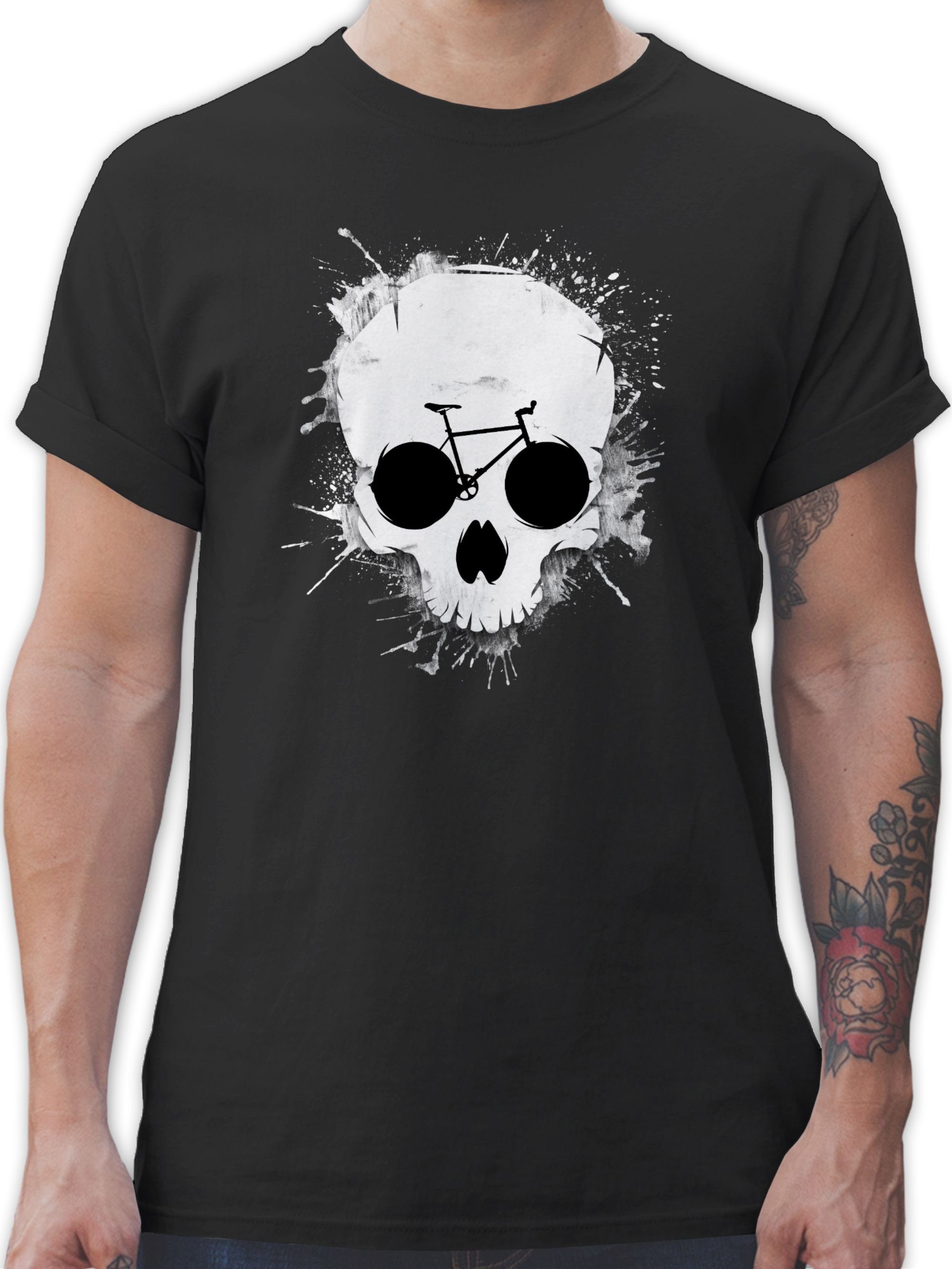 Shirtracer T-Shirt Ride or die - Totenkopf Fahrrad Fahrrad Bekleidung Radsport