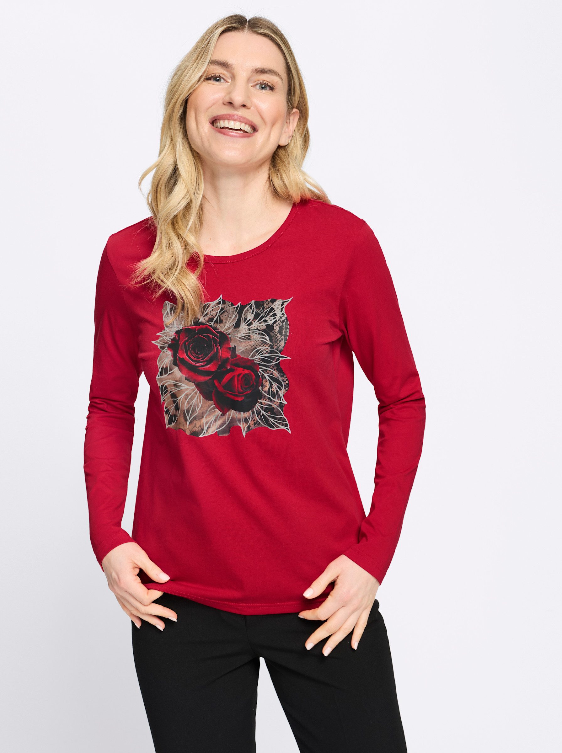 Sieh an! T-Shirt Langarm-Shirt Langarm