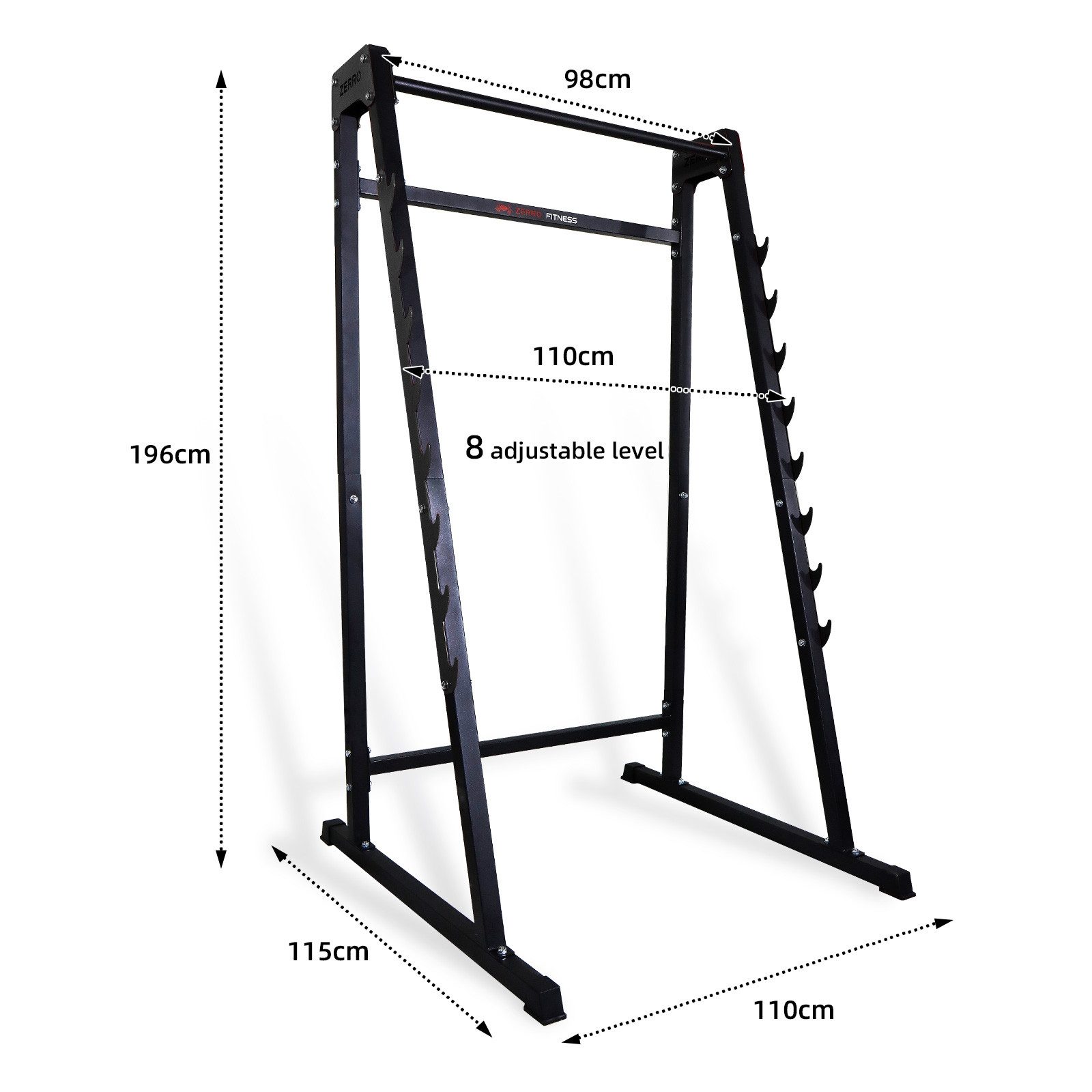 CCLIFE Trainingsstation Squat Rack Langhantelständer Kniebeugenständer 8-Stufen bis 160kg