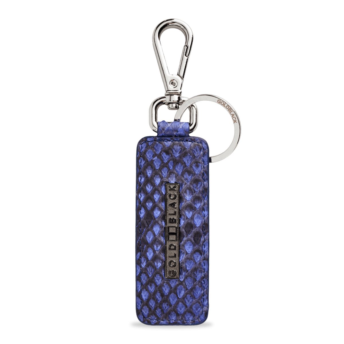 Schlüsselanhänger GOLDBLACK Schlüsselanhänger Pythonleder blau