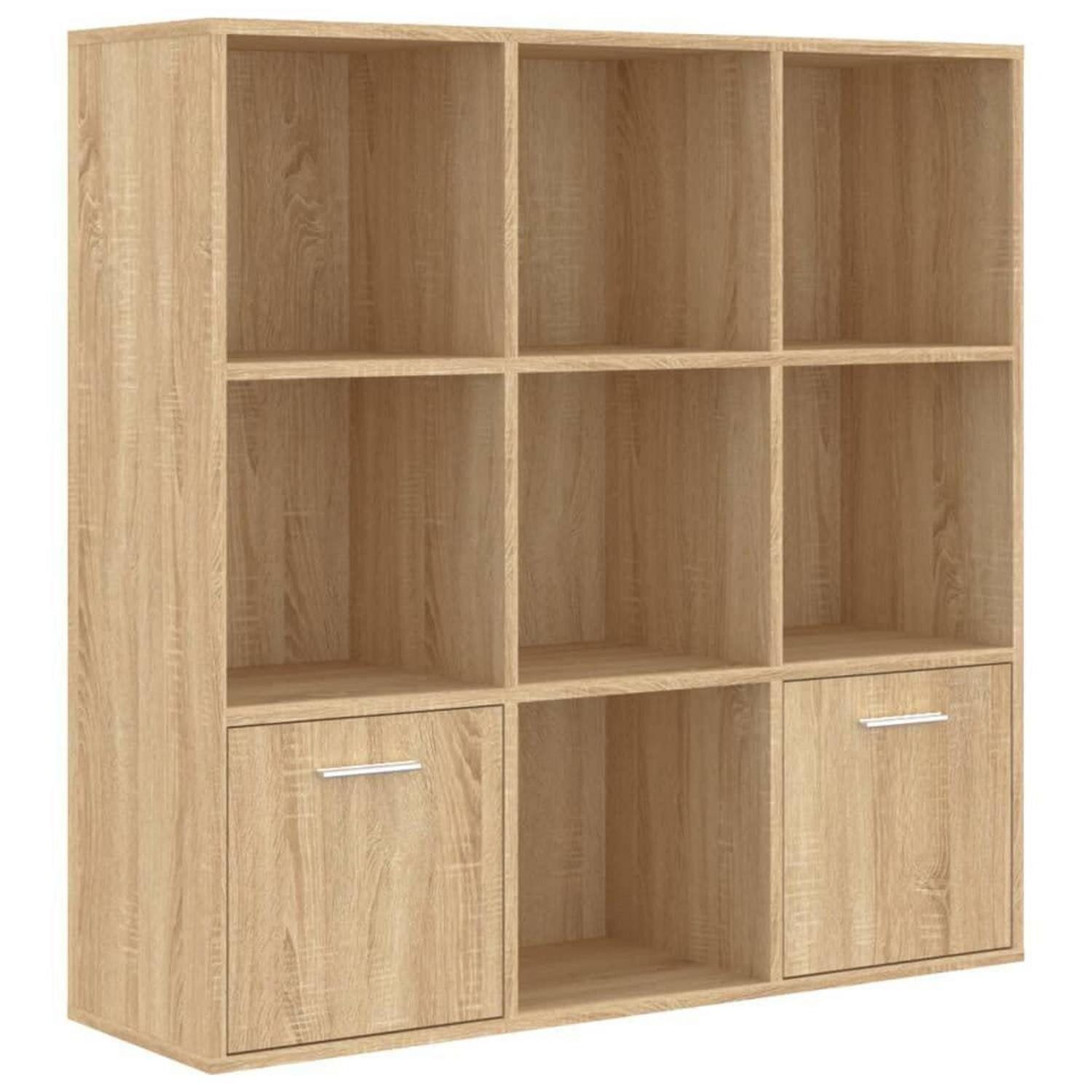 LuxusKollektion Bücherregal Bücherregal 7 Würfel 2 Türen Sonoma-Eiche, 1-tlg.