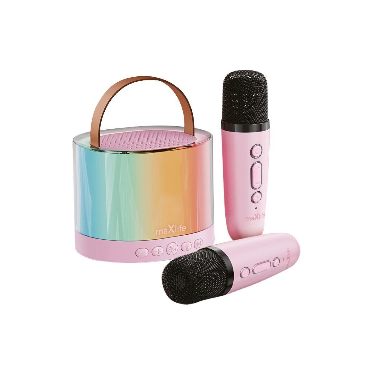 MaXlife Maxlife Bluetooth Karaoke Lautsprecher Pink Bluetooth-Lautsprecher