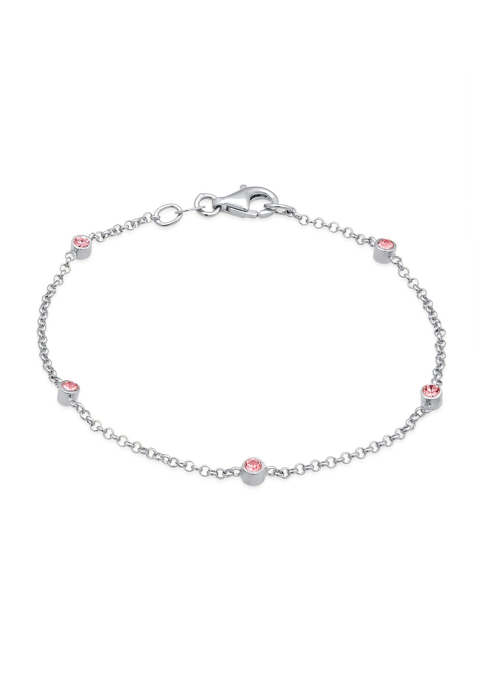 Elli Armband Kristalle Eleganz Basic 925 Silber Pink