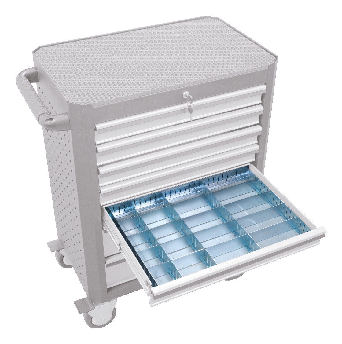 KS Tools Werkzeugwagen BASICline, (23-tlg), Schubladen-Einteiler-Satz, 23-teilig