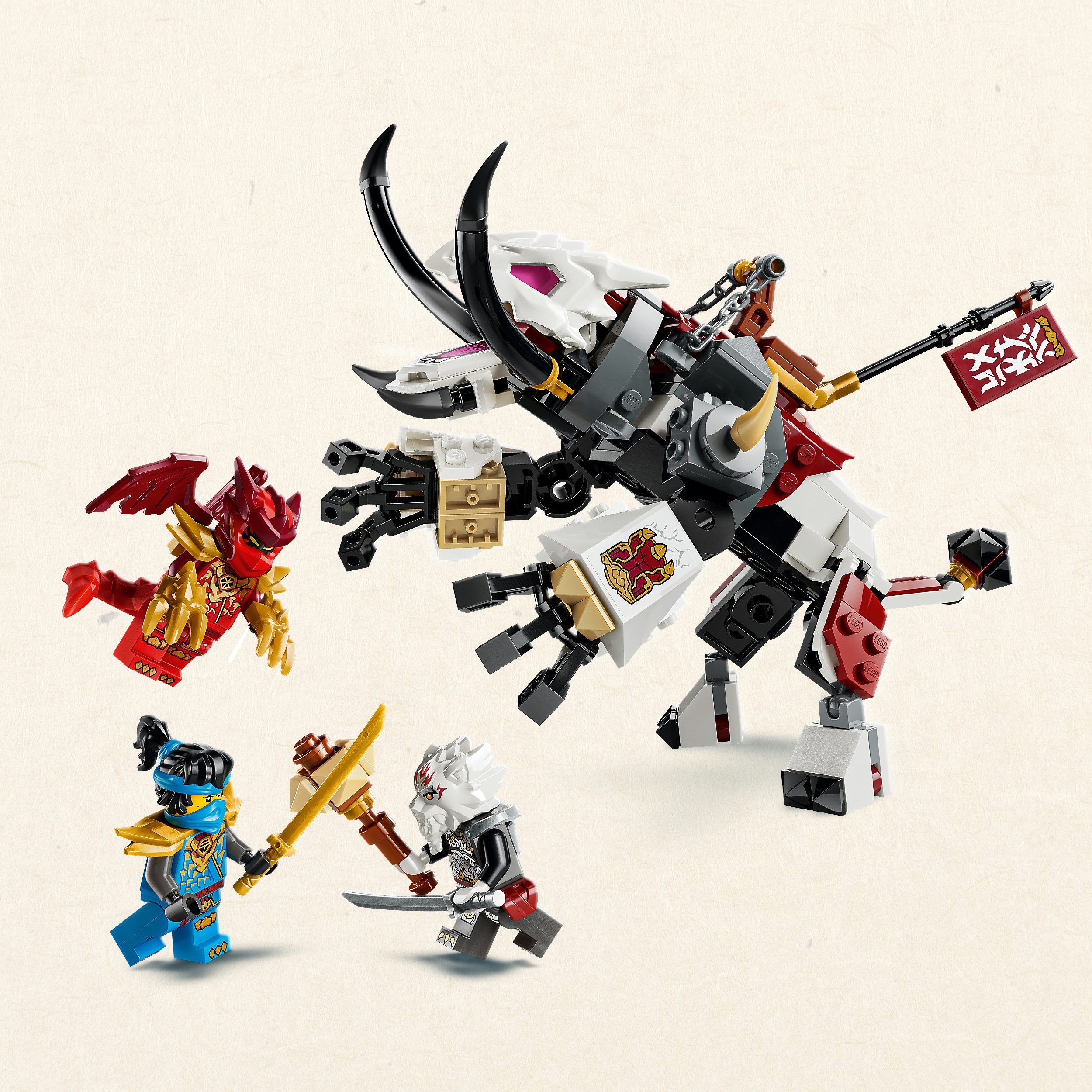 LEGO® Zilvar auf seinem Drachentier Grimtak (71863), LEGO Ninjago Konstruktionsspielsteine, (232 St), Made in Europe – Bild 4 von 5