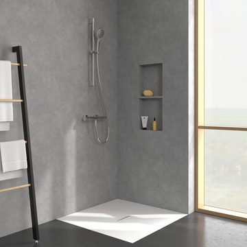 Villeroy & Boch Duschsystem Verve Showers, Höhe 69 cm, 3 Strahlart(en), Duschgarnitur mit drei Strahlarten - Chrom