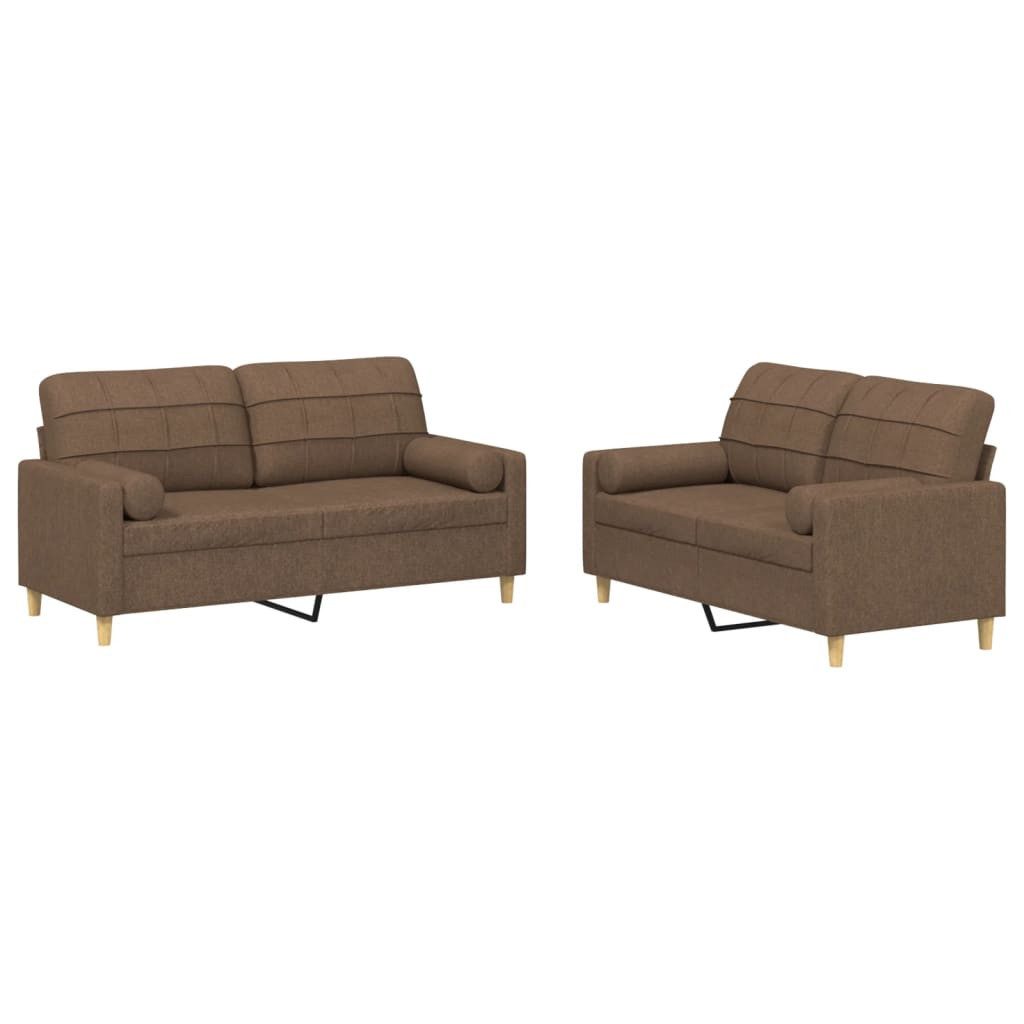 vidaXL Sofa 2-tlg. Sofagarnitur mit Kissen günstig online kaufen