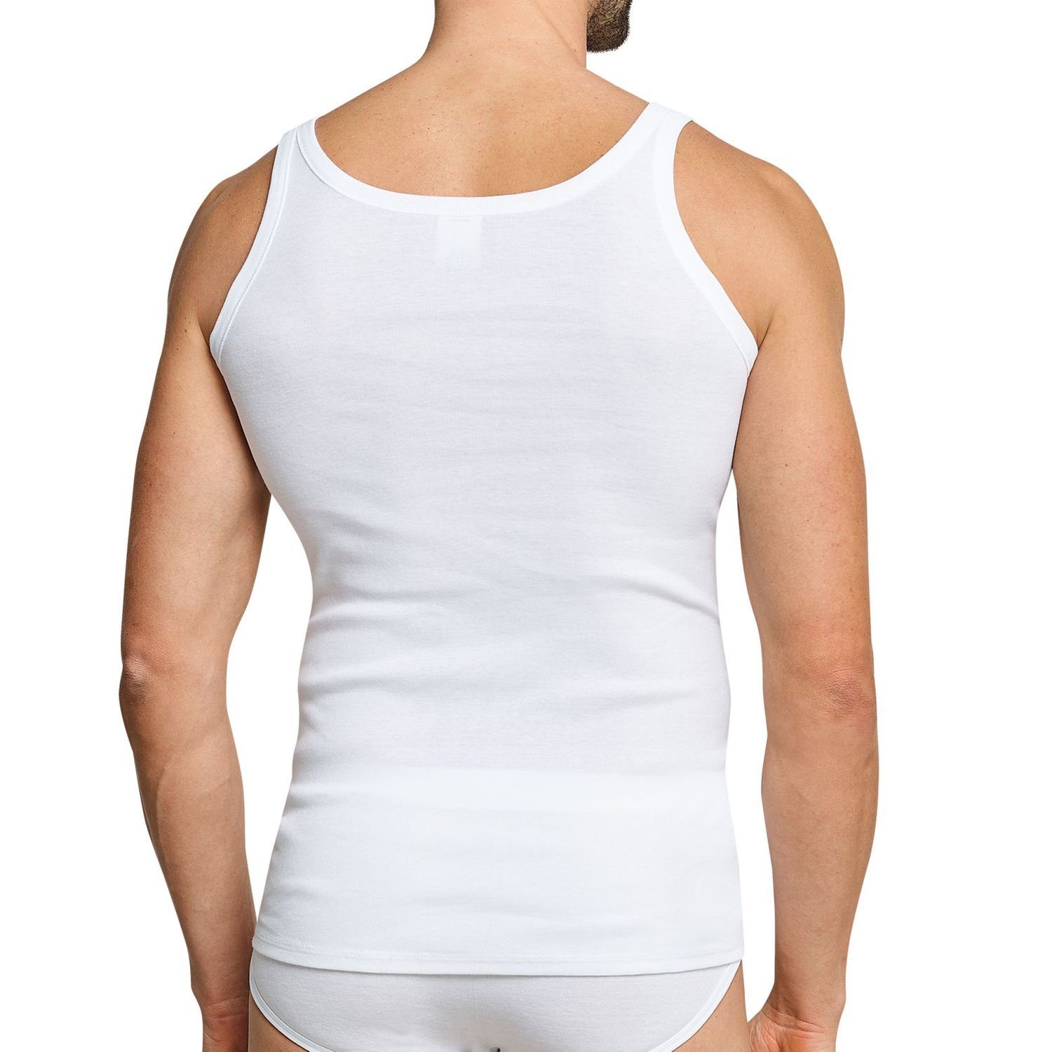 Top-Markenqualtiät Basic-Unterhemd weiß schlichtes in 4 (3-St) x Basic Unterhemd Schiesser